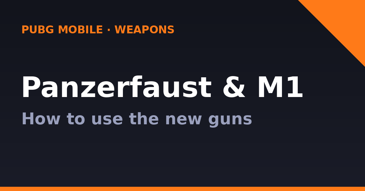 Panzerfaust and M1 Garand in PUBG Mobile: How to Actually Use Them